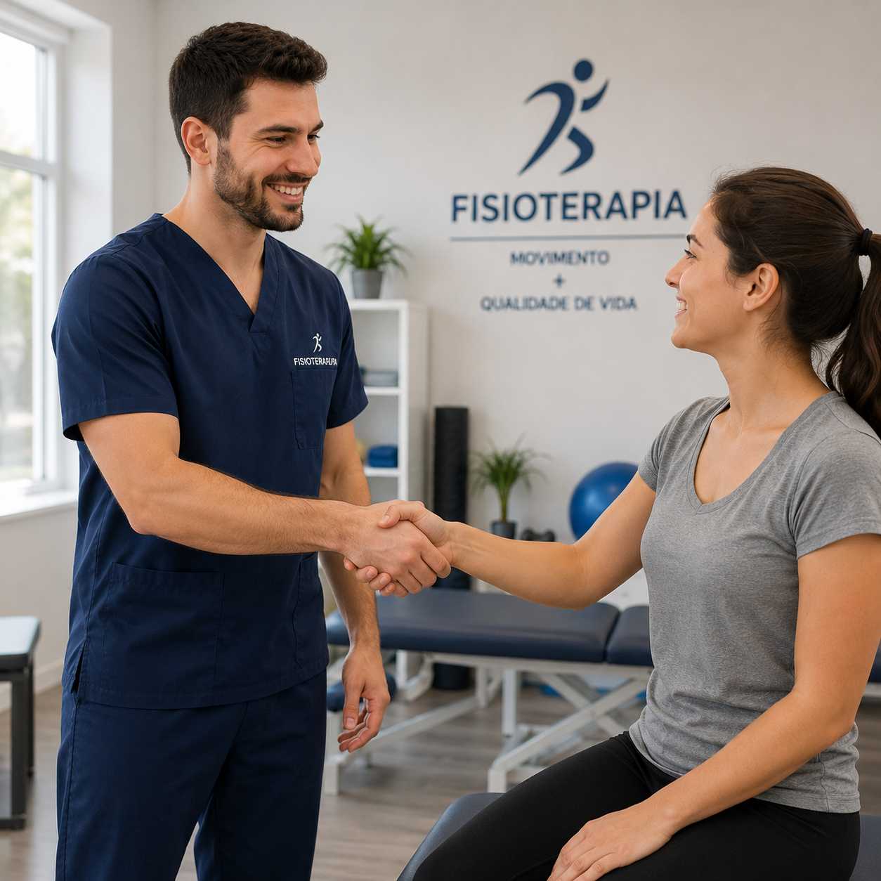 Sessão de fisioterapia com controle de sessões do pacote no SmartDoctor